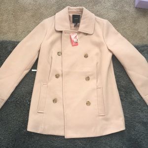Light pink button up coat!